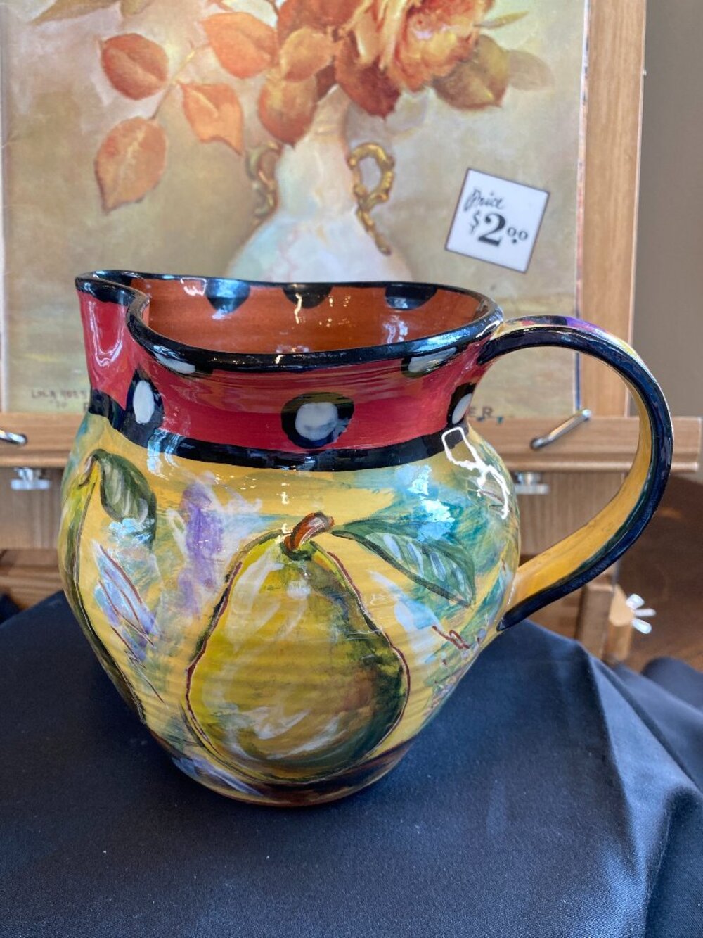 EUC 1998 PNW Signed Aimee Harding Port Townsend WA Hand Thrown Pear Pitcher